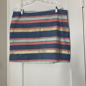 Stripe colorful Mini skirt
